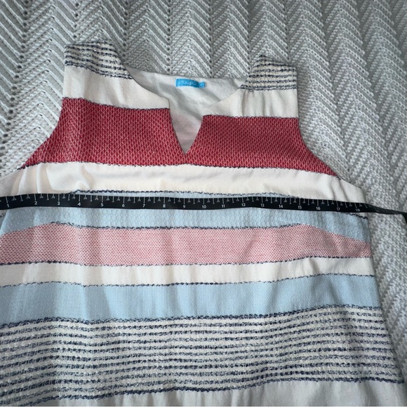 Women's J. McLaughlin Arroyo Sleeveless Split V Neck Striped Dress - Medium - Picture 8 of 9